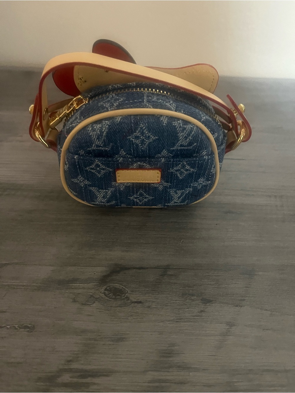 Hello Kitty Denim Monogram Mini Crossbody Bag - Blue - Picture 4 of 6